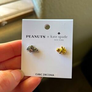 Kate Spade Peanuts Snoopy Woodstock Asymmetrical Stubs - SOLD OUT ONLINE!